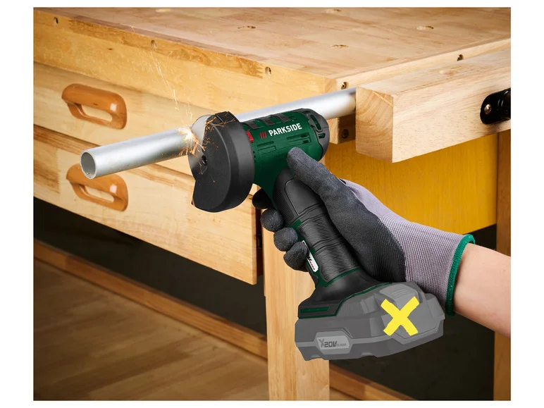 PARKSIDE® Meuleuse d'angle sans fil PWSAM 20-Li A1. 20 V