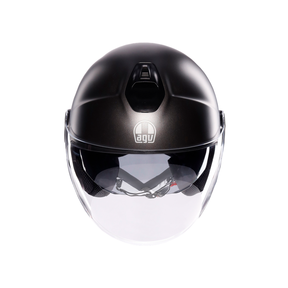 ETERES MONO MATT ASFALTO GREY - MOTORBIKE OPEN FACE HELMET E2206