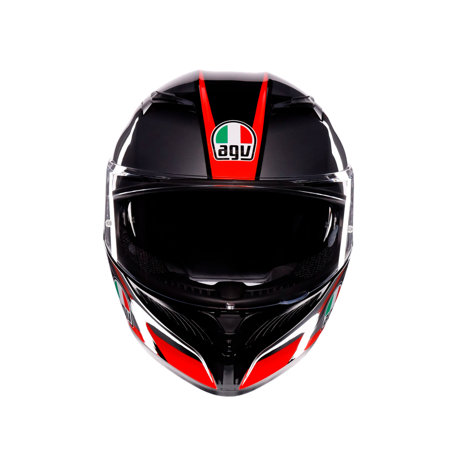 K3 STRIGA BLACK/GREY/RED - MOTORBIKE FULL FACE HELMET E2206