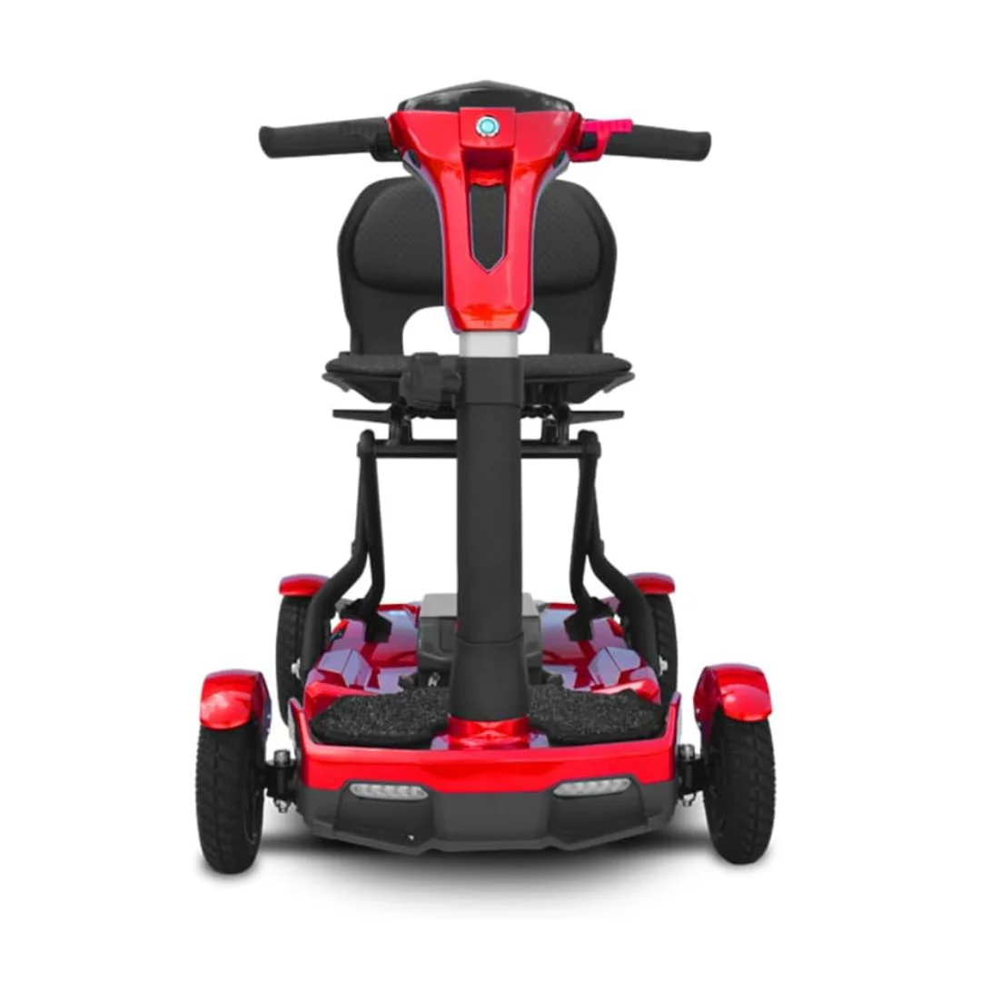 EV Rider TEQNO S26 Auto Folding Portable Lightweight 4-Wheel Mobility Scooter with Laser Guide Lights and Key Fob
