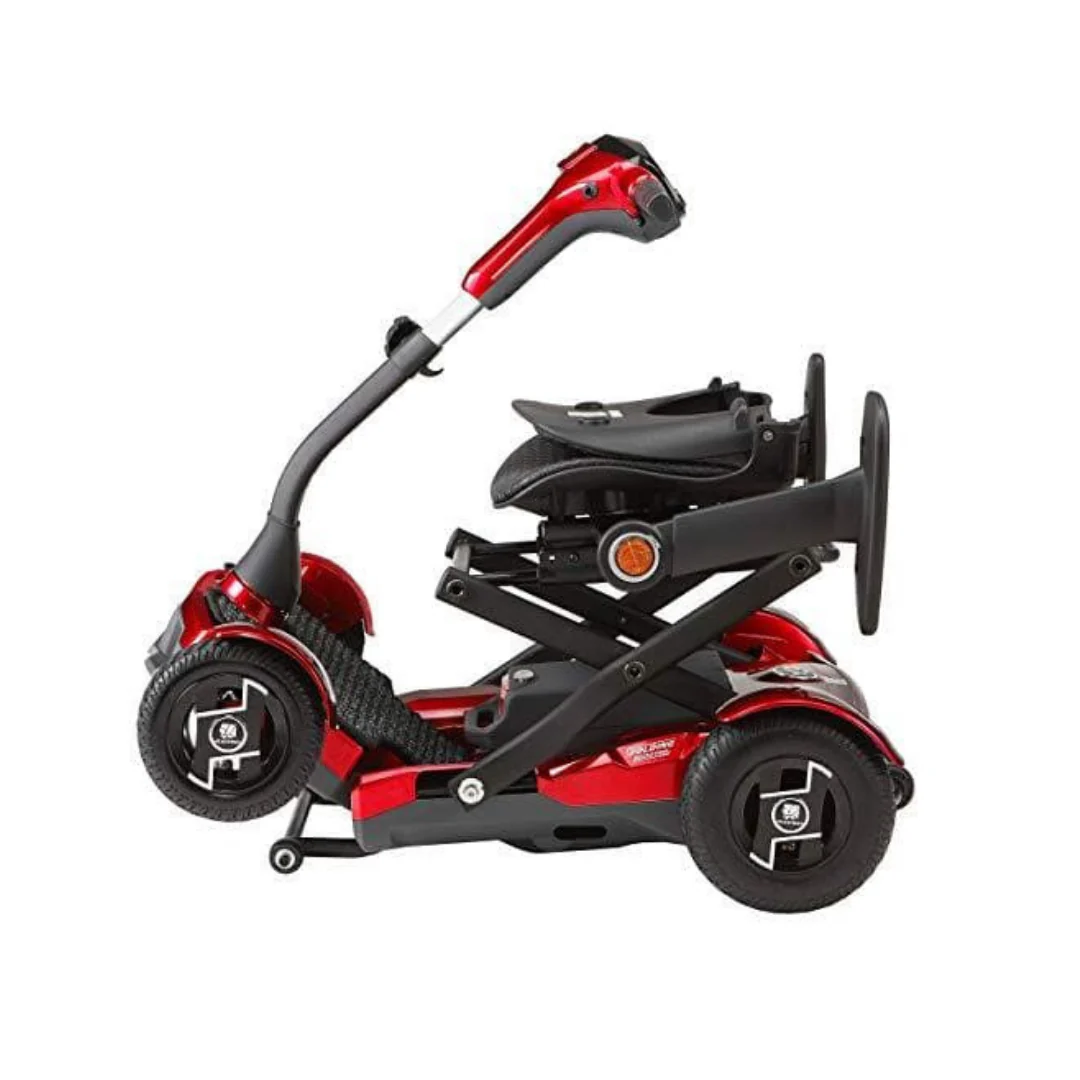 EV Rider TEQNO S26 Auto Folding Portable Lightweight 4-Wheel Mobility Scooter with Laser Guide Lights and Key Fob