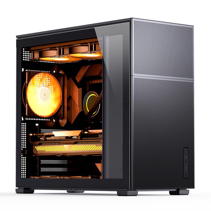Jonsbo D41 MESH ATX Case. Tempered Glass - Sort