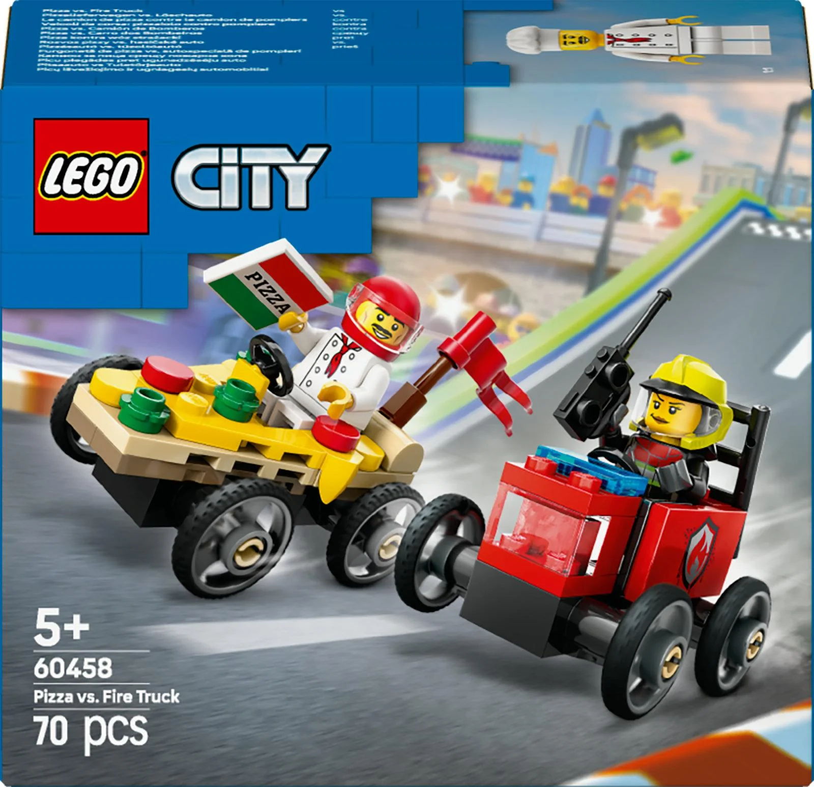 LEGO 60458 City Pizza Delivery Truck vs. Fire Truck