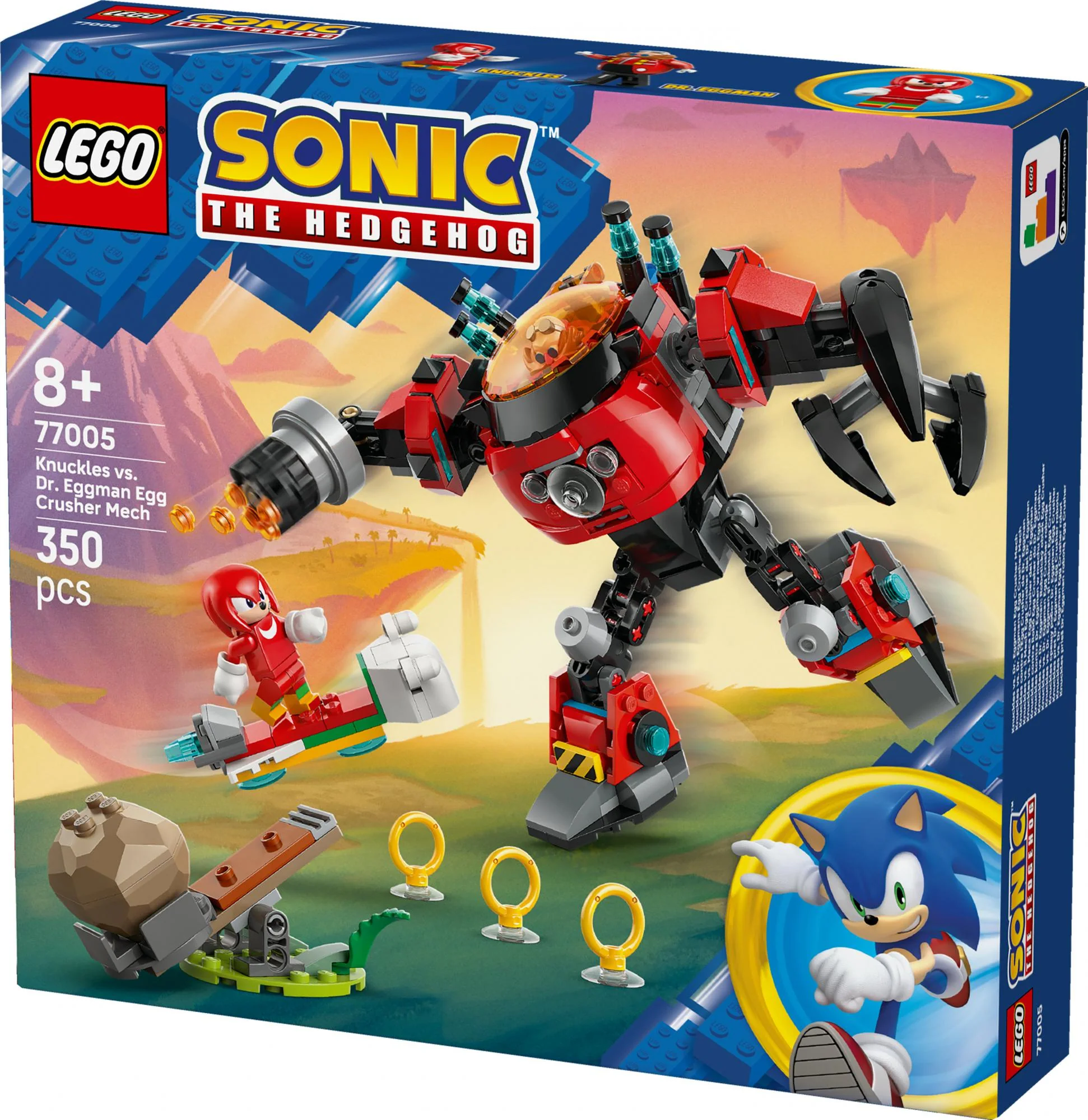 LEGO - Sonic - Knuckles vs. Dr. Eggman Egg Crusher Mech (77005)