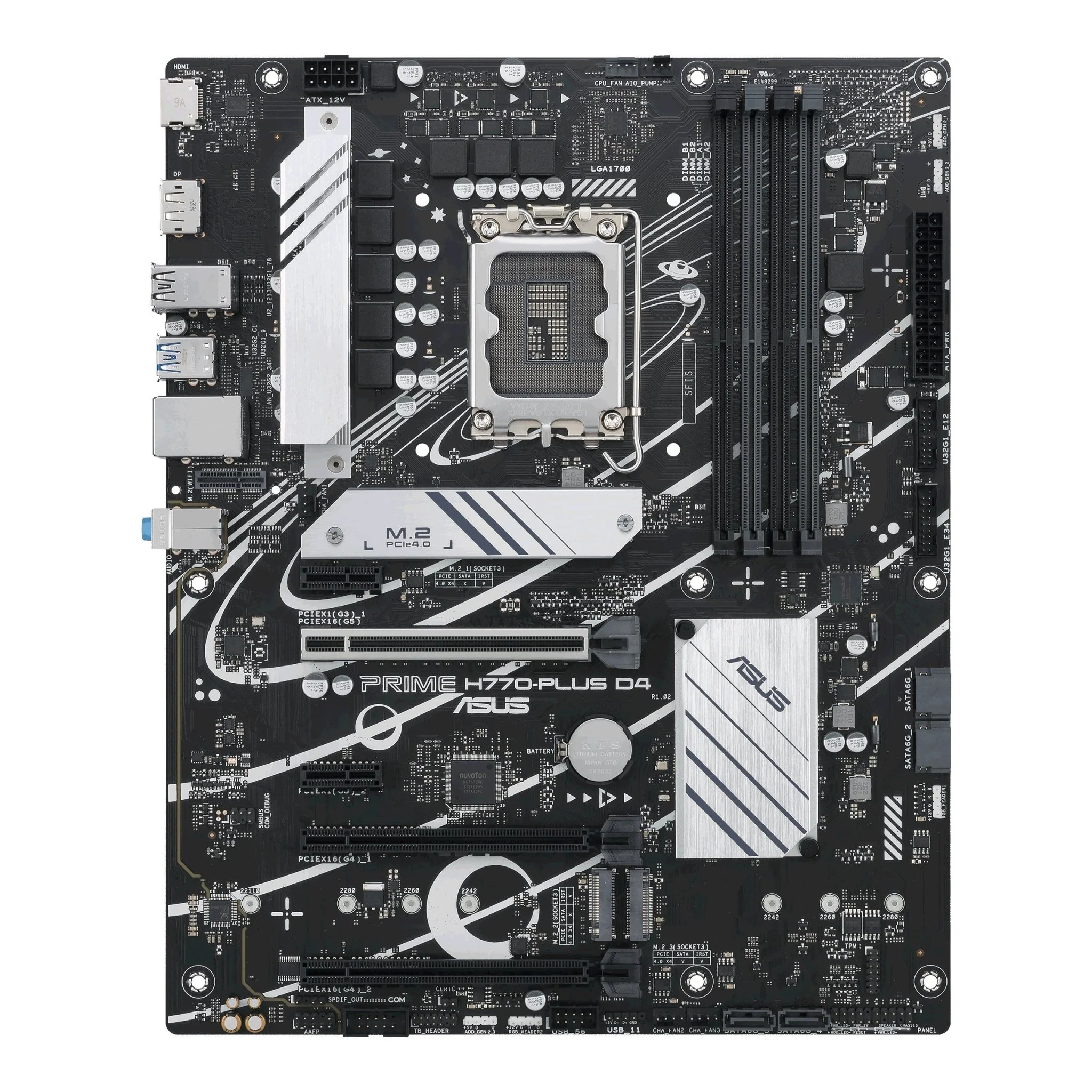 ASUS PRIME H770-PLUS D4 (ATX. H770. LGA 1700. DDR4) - Bundkort