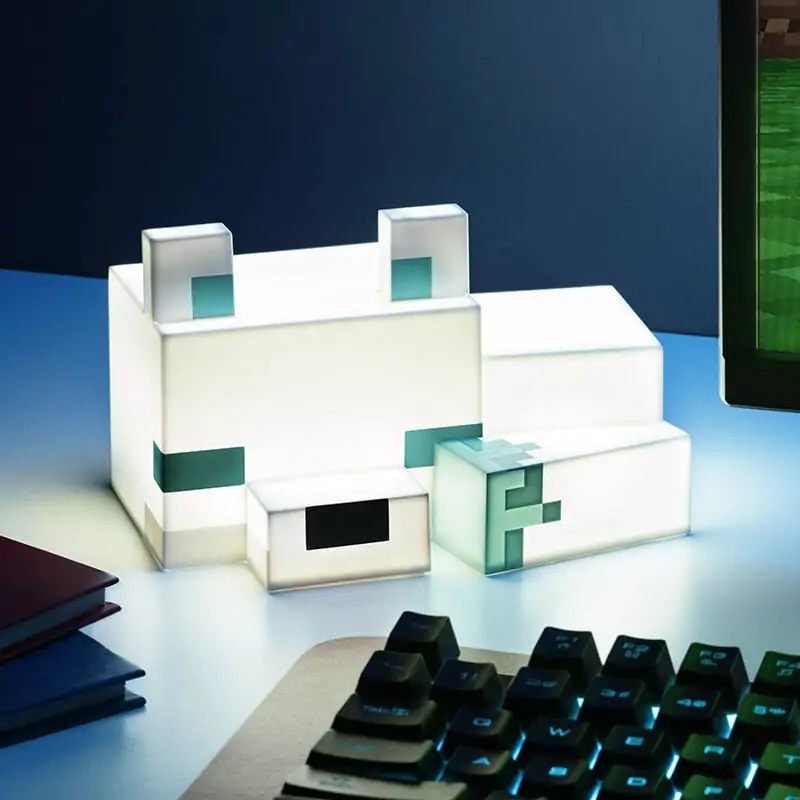 Minecraft 3D-Lampe – Polarfuchs – 16 cm