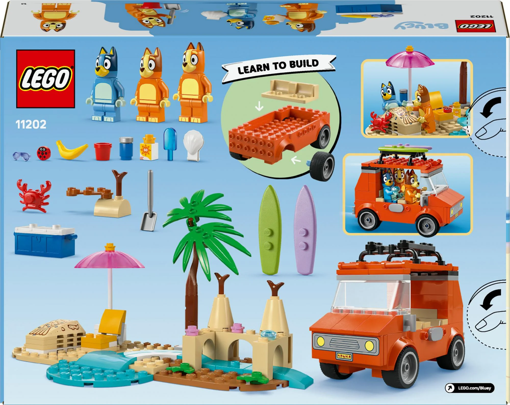 LEGO Bluey – Bluey's Strand- og Familiebiltur