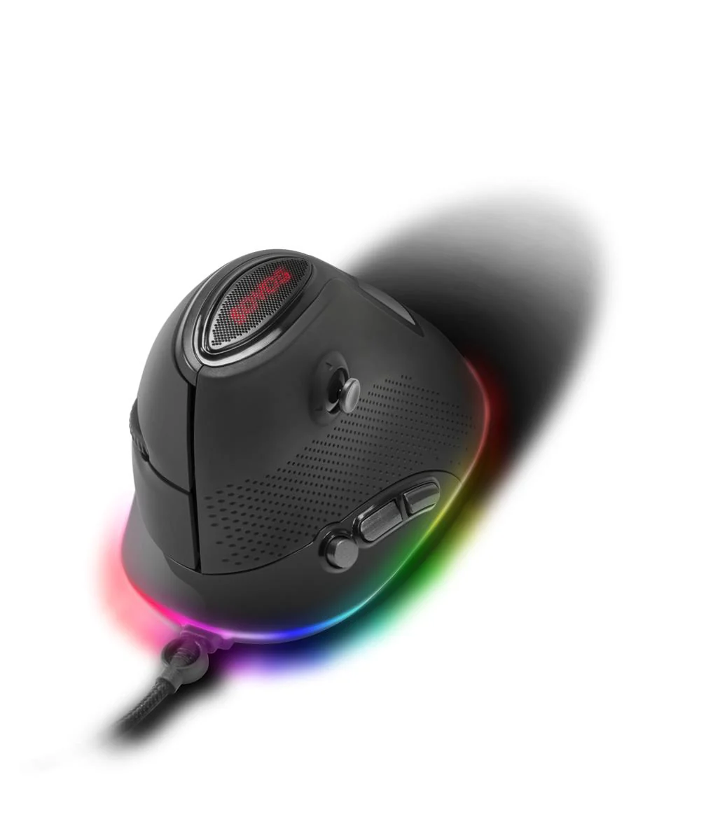 SpeedLink SOVOS Vertikale RGB-Gaming-Maus. schwarz