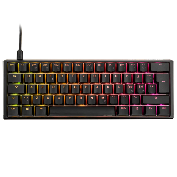 Ducky One 3 - Klassisk Sort / Hvid Nordic - Mini 60% - Gateron Baby Kangaroo - RGB