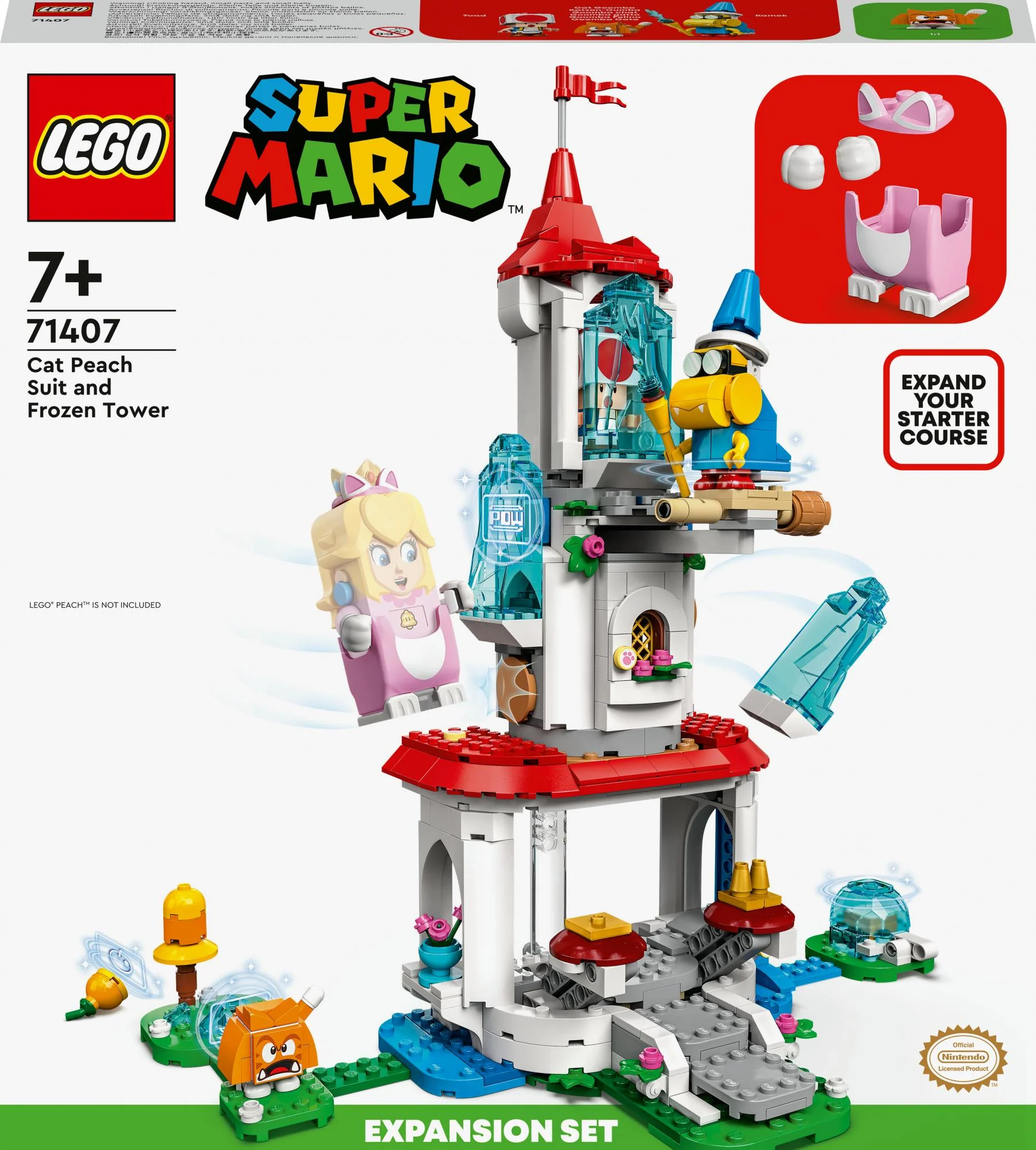 LEGO Super Mario - Cat Peach Suit and Frozen Tower Expansion Set (71407)