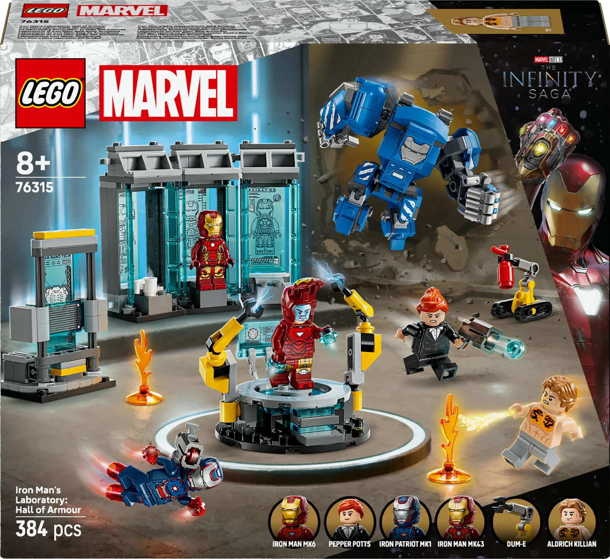 LEGO 76315 Marvel Super Heroes Iron Man's Laboratory: Hall of Armor