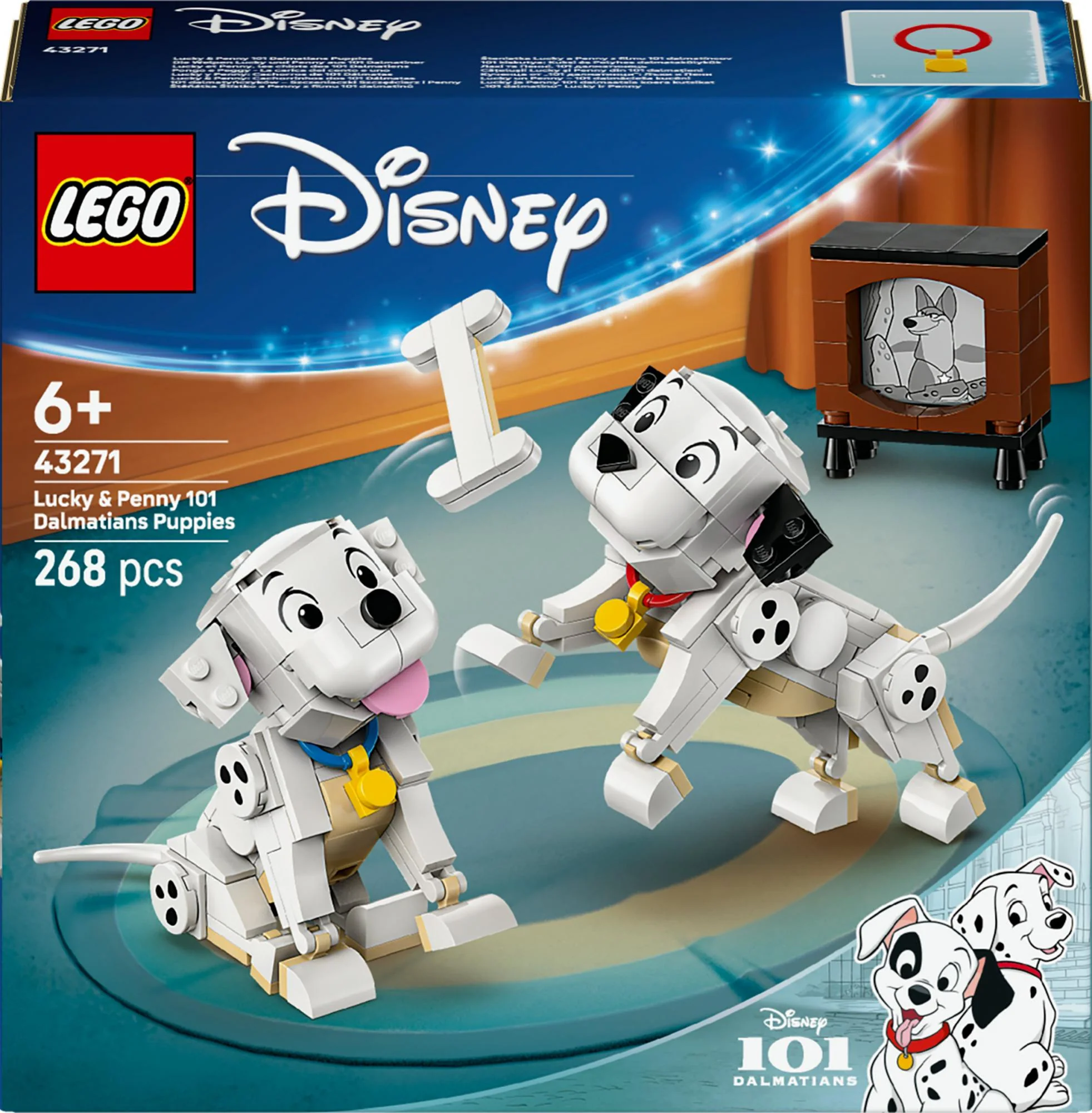 LEGO 43271 Disney Classic Puppies Lucky and Penny from 101 Dalmatians