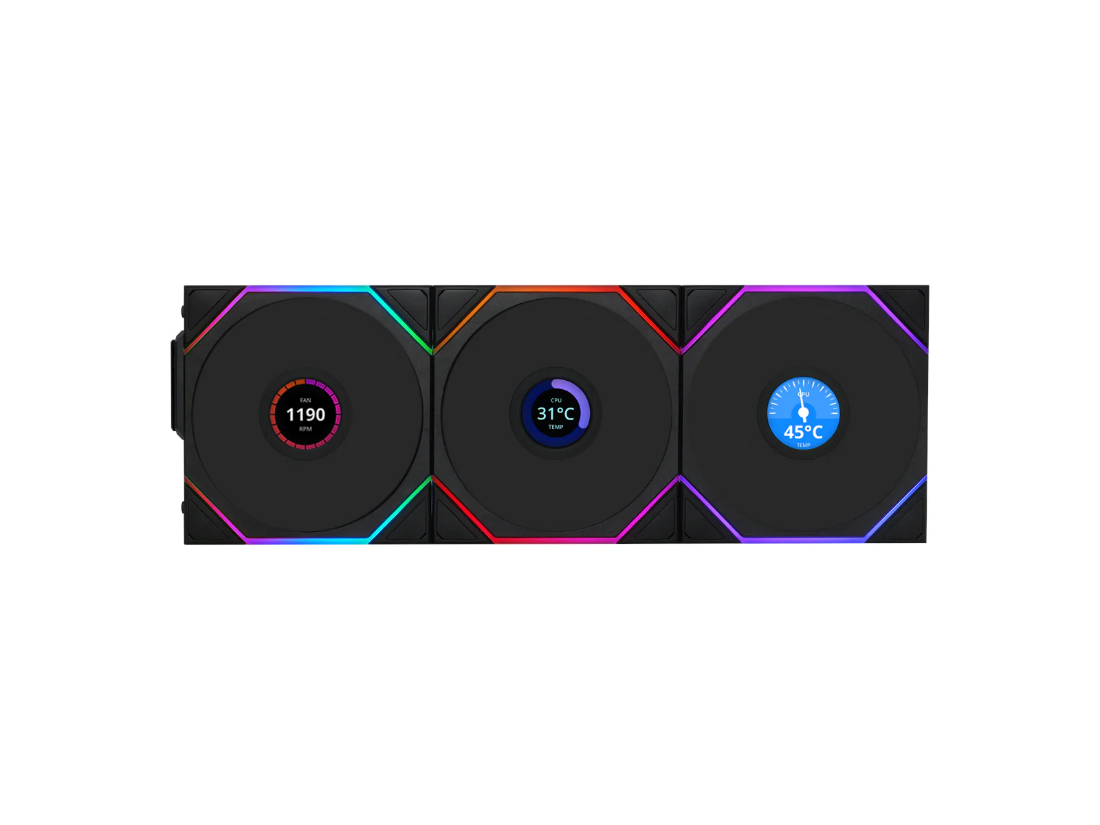 Lian Li UNI FAN TL Wireless LCD. 3 pak. Sort - 120