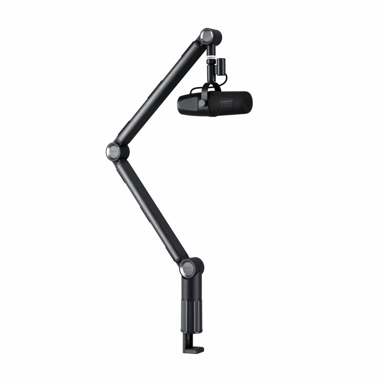 Cherry Xtrfy NGALE Boom Arm. mikrofon stand. Sort