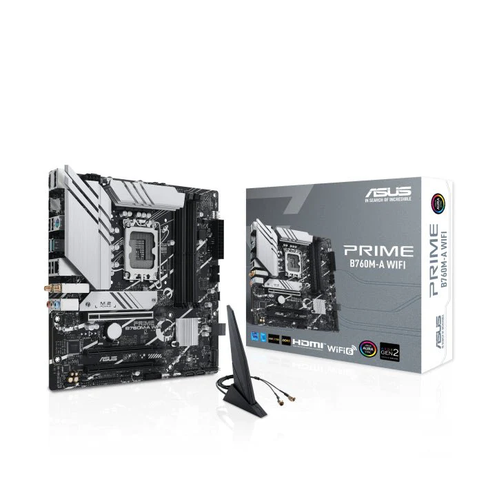ASUS PRIME B760M-A WIFI (mATX. B760. LGA 1700. DDR5) - Bundkort