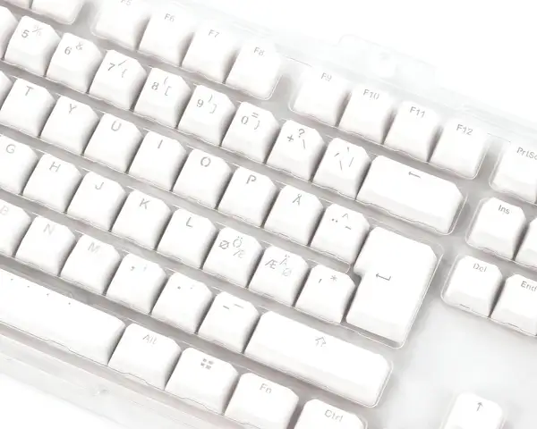 Ducky White - 115 Keycap set - Seamless Double-shot PBT - Nordic Layout
