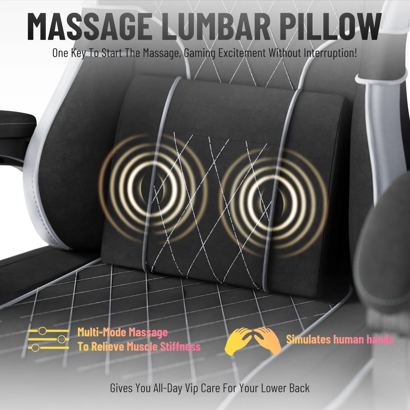 SOONTRANS Gaming Chair for Adults, Velvet Fabric High Back Comfortable Video Game Chair with Footrest and Massage Lumbar Cushion, Racing Computer Desk Chair, Ergonomic Gamer Chair, Black/Grey