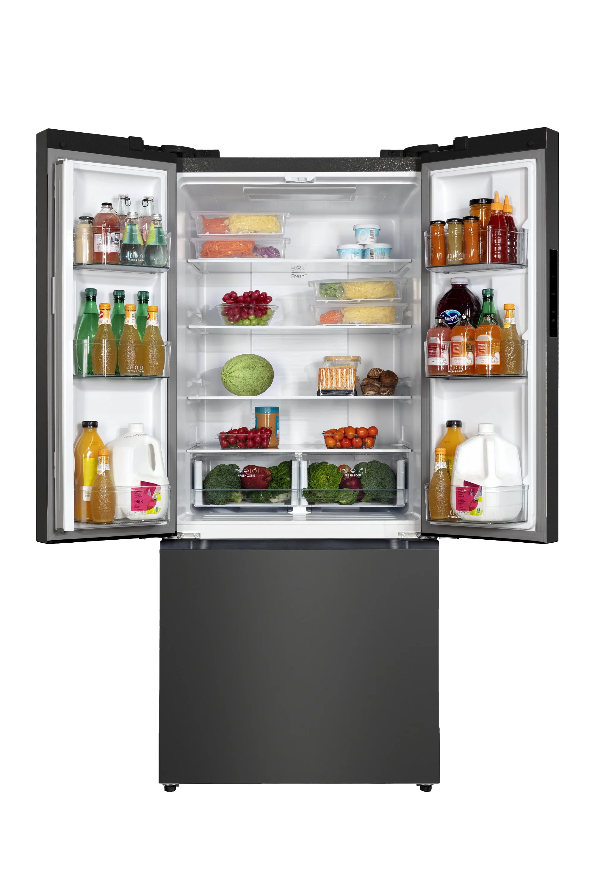 Hamilton Beach, 16.6 Cu. Ft. French Door Refrigerator, Black Stainless