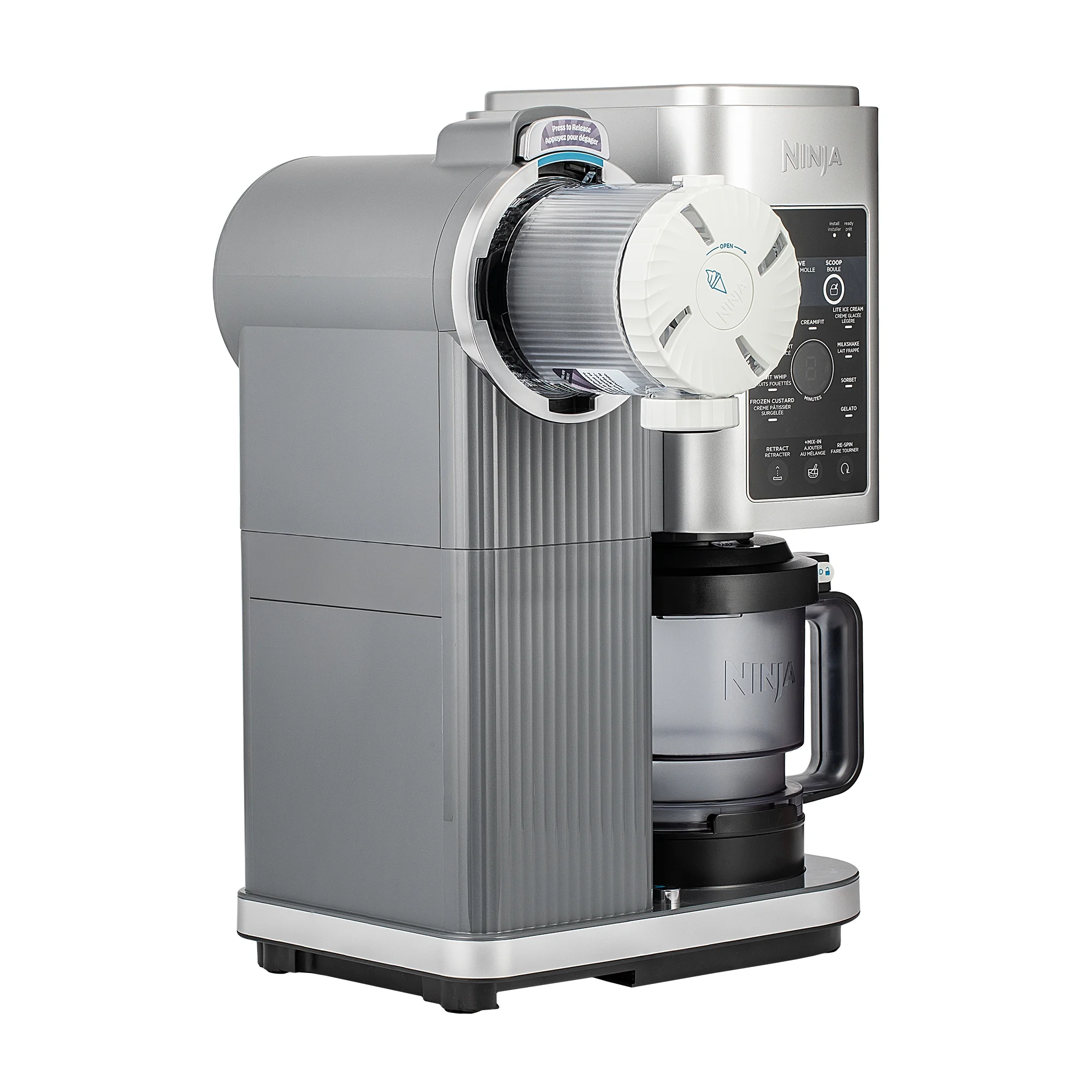 Ninja CREAMi Swirl Ice Cream and Soft Serve Maker, Sorbet, Milkshake, Frozen Yogurt, Low Calories Program & More, 13-in-1, Soft Serve Handle & (2) CREAMi Swirl 16oz Pints, For Kids & ALL ages, NC701C