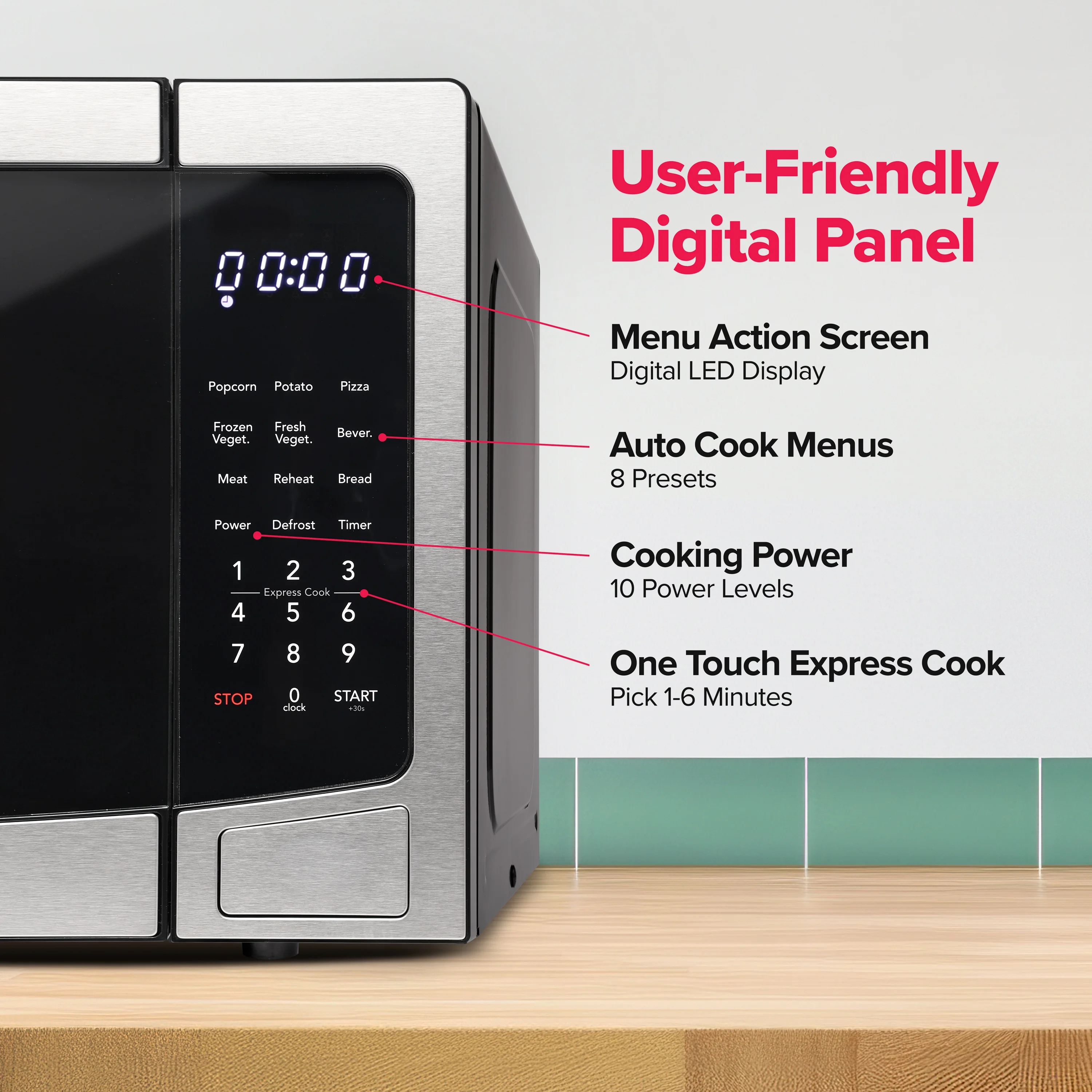 Frigidaire 1.1 Cu. ft Countertop Microwave Oven in Stainless Steel