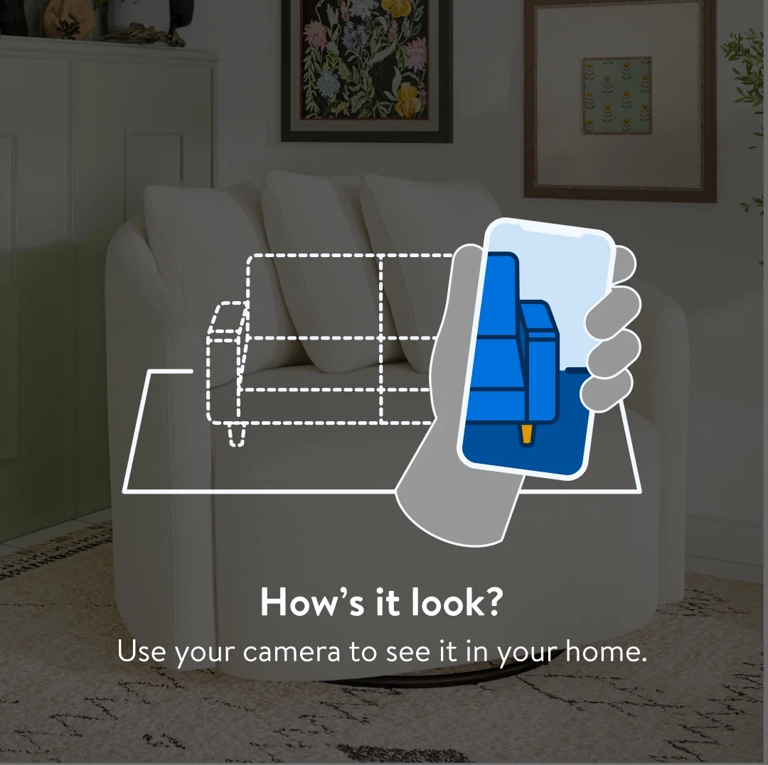 Beautiful Drew Accent Chair by Drew Barrymore, Cream Boucle