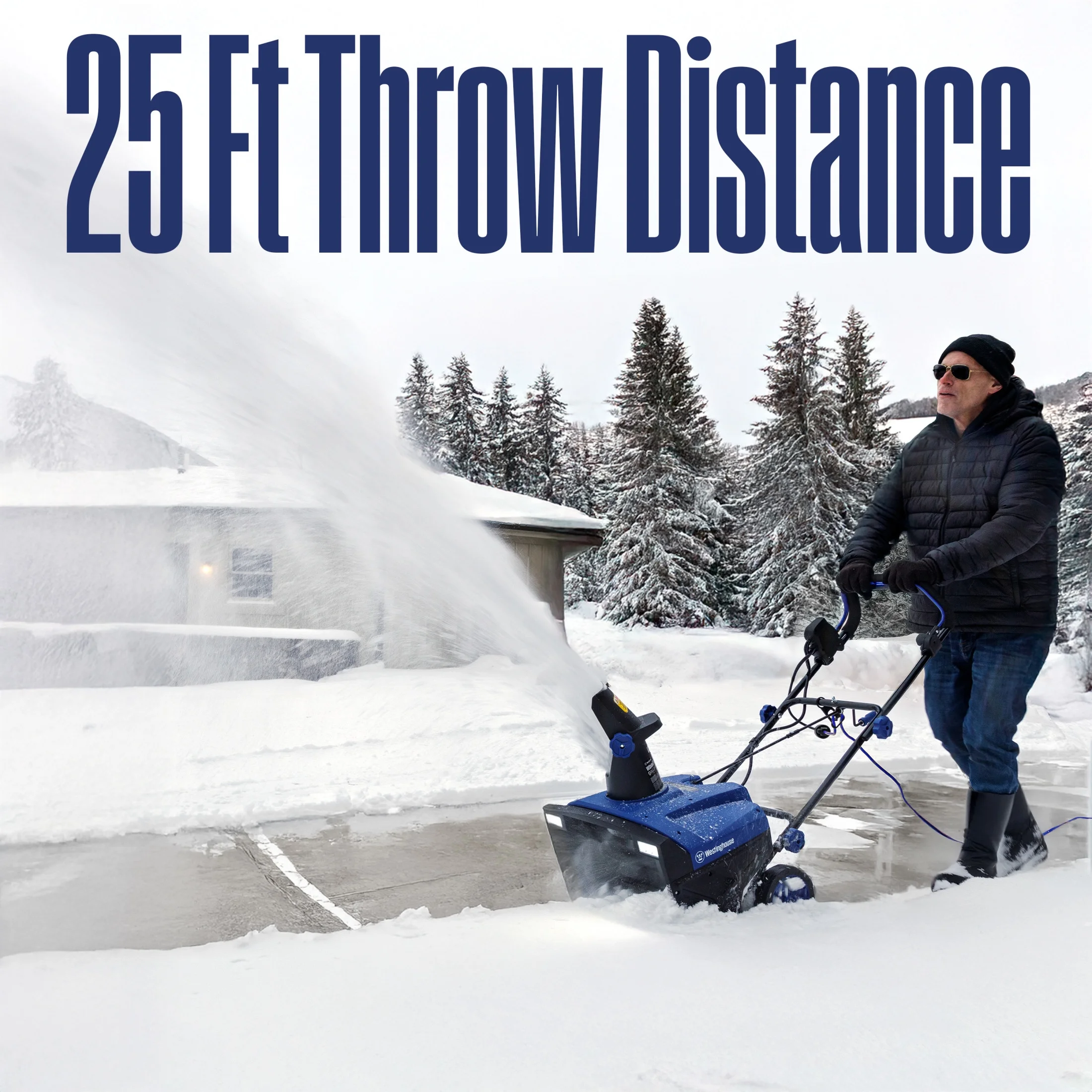 Westinghouse WSnow20 Corded Snow Blower 20 Inch, Steel Auger, Dual LED Lights, 1800 Watt Motor, Electric Snow Blower with 25ft Throwing Distance, Plows 680lbs/min, Adjustable Chute
